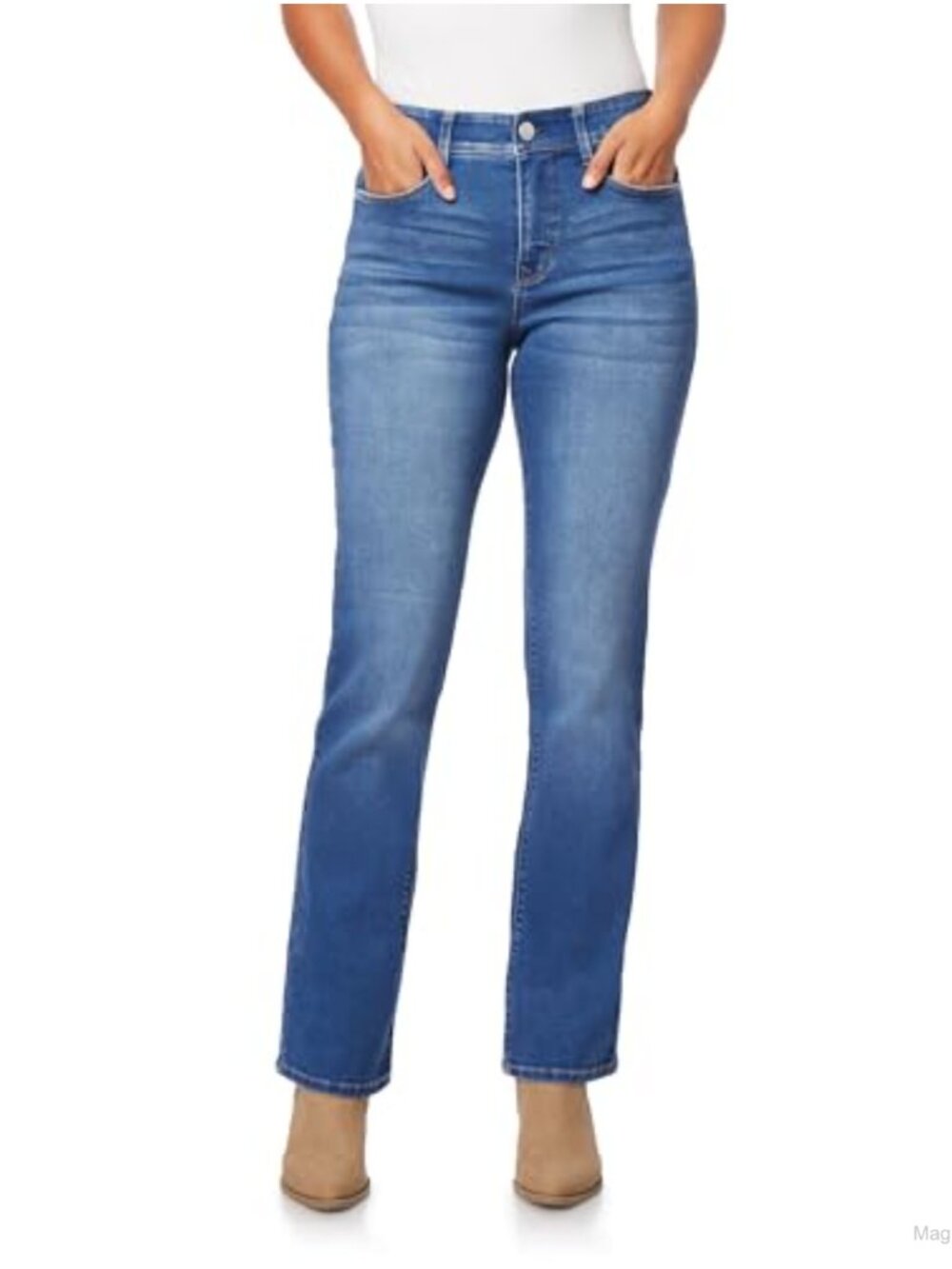 Women's 360 Sculpt Bootcut Jeans Mid-Rise Stretch Cotton Blend Sizes 6-24